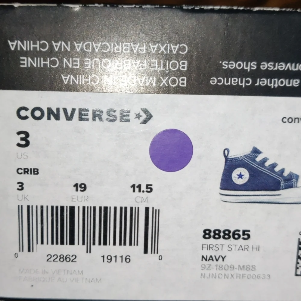 Converse Kids' First Star High Top Sneaker